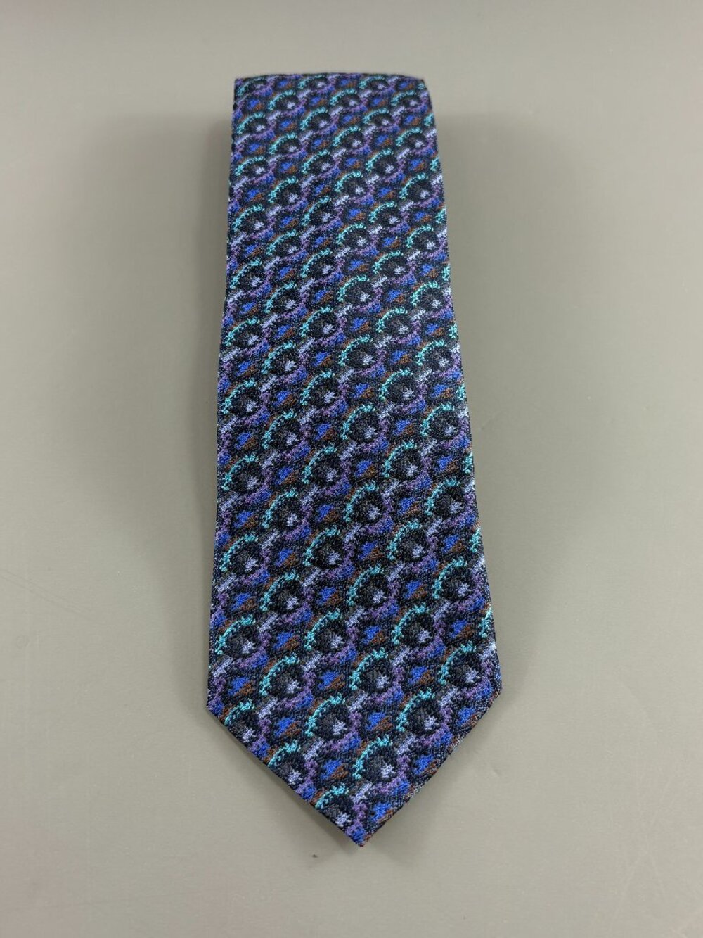Missoni Blue / Purple / Teal Men's Tie 3 1/4" x 62"